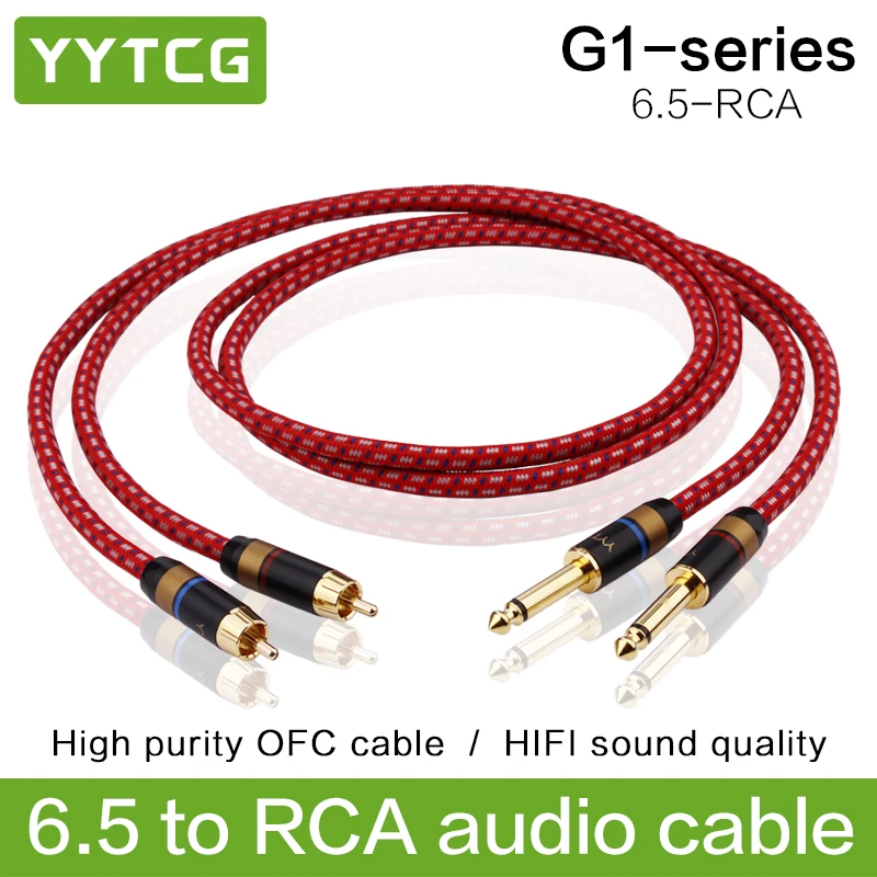 YYTCG 1 pair Hifi 6.35mm to RCA Cable High Quality 4N OFC Dual 6.35mm Male to Dual RCA Male Audio Cable
YYTCG 1 pair Hifi 6.35mm to RCA Cable High Quality 4N OFC Dual 6.35mm Male to Dual RCA Male Audio Cable