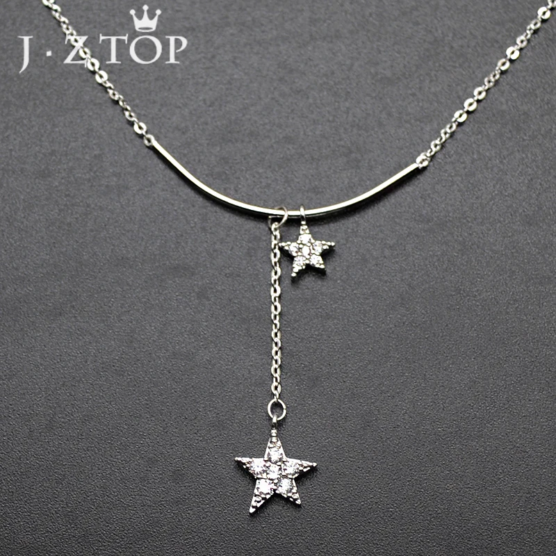 JZTOP Lady Silver Color Zircon Star Choker Necklaces Luxury Crystal Geometry Tassel Pendant Necklace For Woman Bohemia Jewelry
JZTOP Lady Silver Color Zircon Star Choker Necklaces Luxury Crystal Geometry Tassel Pendant Necklace For Woman Bohemia Jewelry