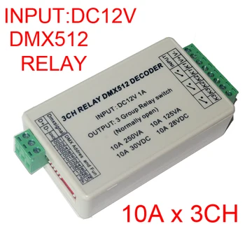 wholesale 1pcs DC12V 3CH Relays DMX512 3P led Decoder dimmer,10A*3 channel RGB led controller for led lamp led strip lights
wholesale 1pcs DC12V 3CH Relays DMX512 3P led Decoder dimmer,10A*3 channel RGB led controller for led lamp led strip lights