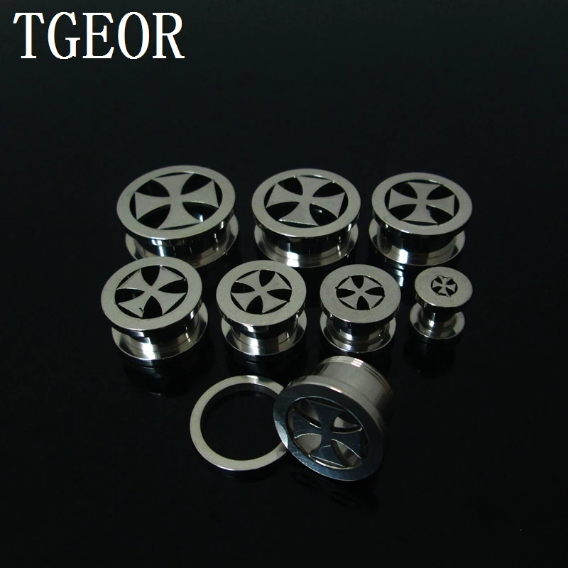 free body jewelry 1pcs cross ear tunnels surgical Stainless Steel screw on Flesh Tunnel
free body jewelry 1pcs cross ear tunnels surgical Stainless Steel screw on Flesh Tunnel