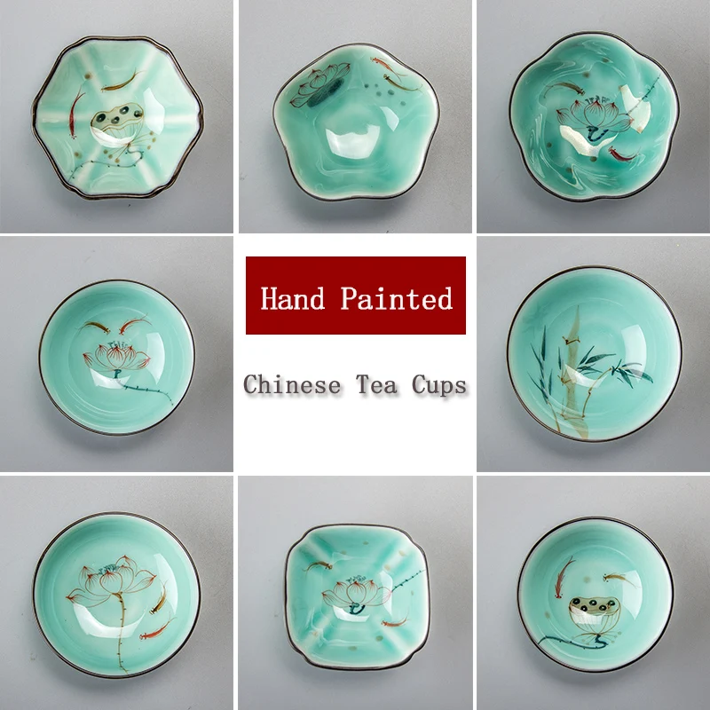 1pcs Teacup Chinese Longquan Tea Bowl Teaware Golden Fish China Kung Fu Tea Set Celadon Drinkware Ceramic Crafts D044
1pcs Teacup Chinese Longquan Tea Bowl Teaware Golden Fish China Kung Fu Tea Set Celadon Drinkware Ceramic Crafts D044