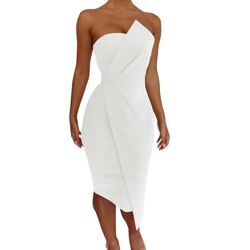 Dress For Women Sexy Female Casual Slash Neck Fashion Off Shoulder Party Dress Front Asymmetric Dress Evening Gown Vestidos #LL
Dress For Women Sexy Female Casual Slash Neck Fashion Off Shoulder Party Dress Front Asymmetric Dress Evening Gown Vestidos #LL