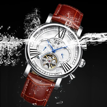 KINYUED Top Brand Luxury Automatic Mechanical Watch Men Perpetual Calendar Tourbillon Watches Mens wristwatch relogio masculino
KINYUED Top Brand Luxury Automatic Mechanical Watch Men Perpetual Calendar Tourbillon Watches Mens wristwatch relogio masculino