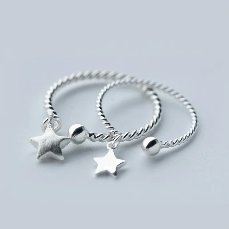 925 Sterling Silver Twist 3D Star Charm Little Finger Ring Tail Ring Best Friend Lover Party Women Rings Wholesale
925 Sterling Silver Twist 3D Star Charm Little Finger Ring Tail Ring Best Friend Lover Party Women Rings Wholesale