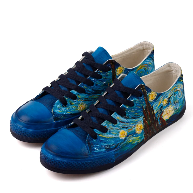 E-LOV Low Top Women Canvas Shoes Hand Painting The Starry Night Famous Artwork Casual Flat Shoes Unisex Footwear Best Souvenir
E-LOV Low Top Women Canvas Shoes Hand Painting The Starry Night Famous Artwork Casual Flat Shoes Unisex Footwear Best Souvenir