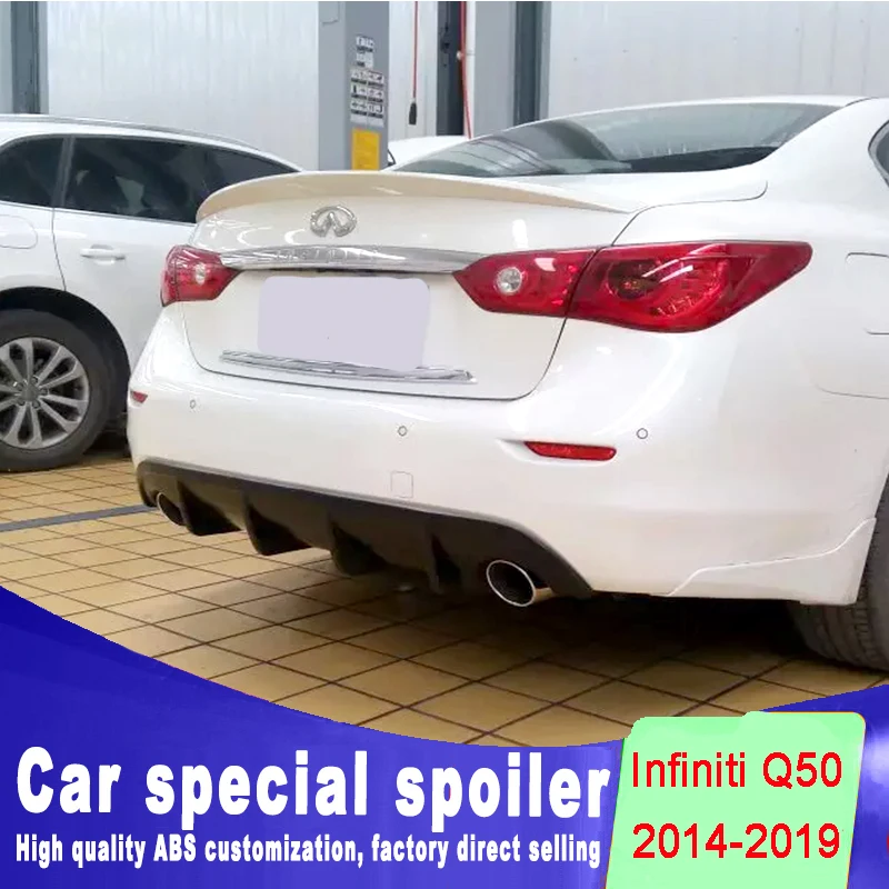 new design for Infiniti Q50 Q50L Q50S spoiler 2014 2015 2016 2017 2018 2019 high quality ABS material by primer DIY color paint
new design for Infiniti Q50 Q50L Q50S spoiler 2014 2015 2016 2017 2018 2019 high quality ABS material by primer DIY color paint