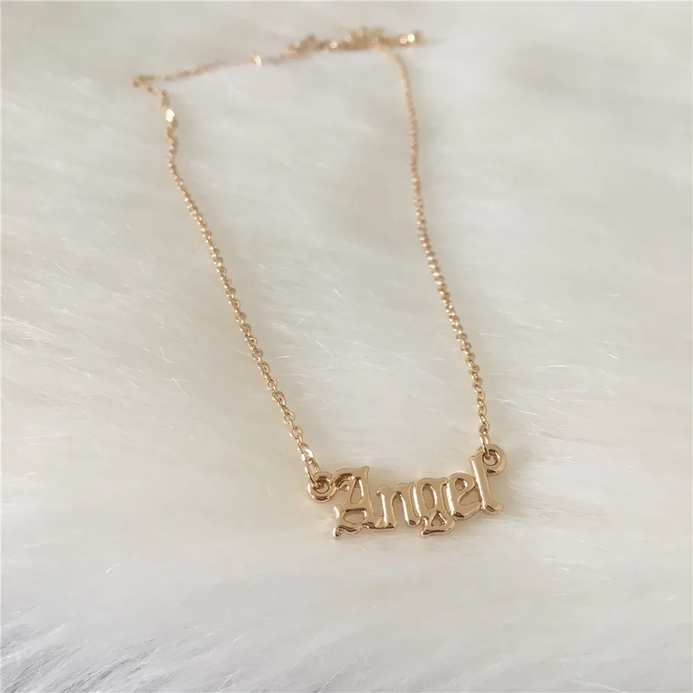 FASHION JEWELRY GOLD COLOR PLATING OLD ENGLISH FONT ANGEL LETTER PENDANT NECKLACE
FASHION JEWELRY GOLD COLOR PLATING OLD ENGLISH FONT ANGEL LETTER PENDANT NECKLACE
