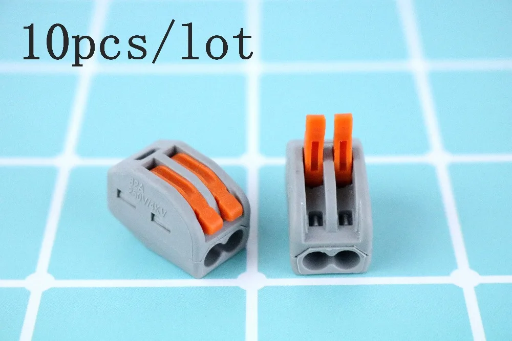10pcs/lot 222-412 PCT-212 PCT212 Universal Compact Wire Wiring Connector 2 pin Conductor Terminal Block Lever 0.08-2.5mm2
10pcs/lot 222-412 PCT-212 PCT212 Universal Compact Wire Wiring Connector 2 pin Conductor Terminal Block Lever 0.08-2.5mm2
