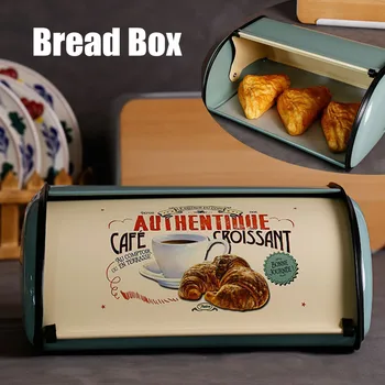 French Vintage Bread Box Storage Bin Rollup Top Blue Small Powder Coated Bread Iron Snack Organizador for Kitchen Organizer
French Vintage Bread Box Storage Bin Rollup Top Blue Small Powder Coated Bread Iron Snack Organizador for Kitchen Organizer