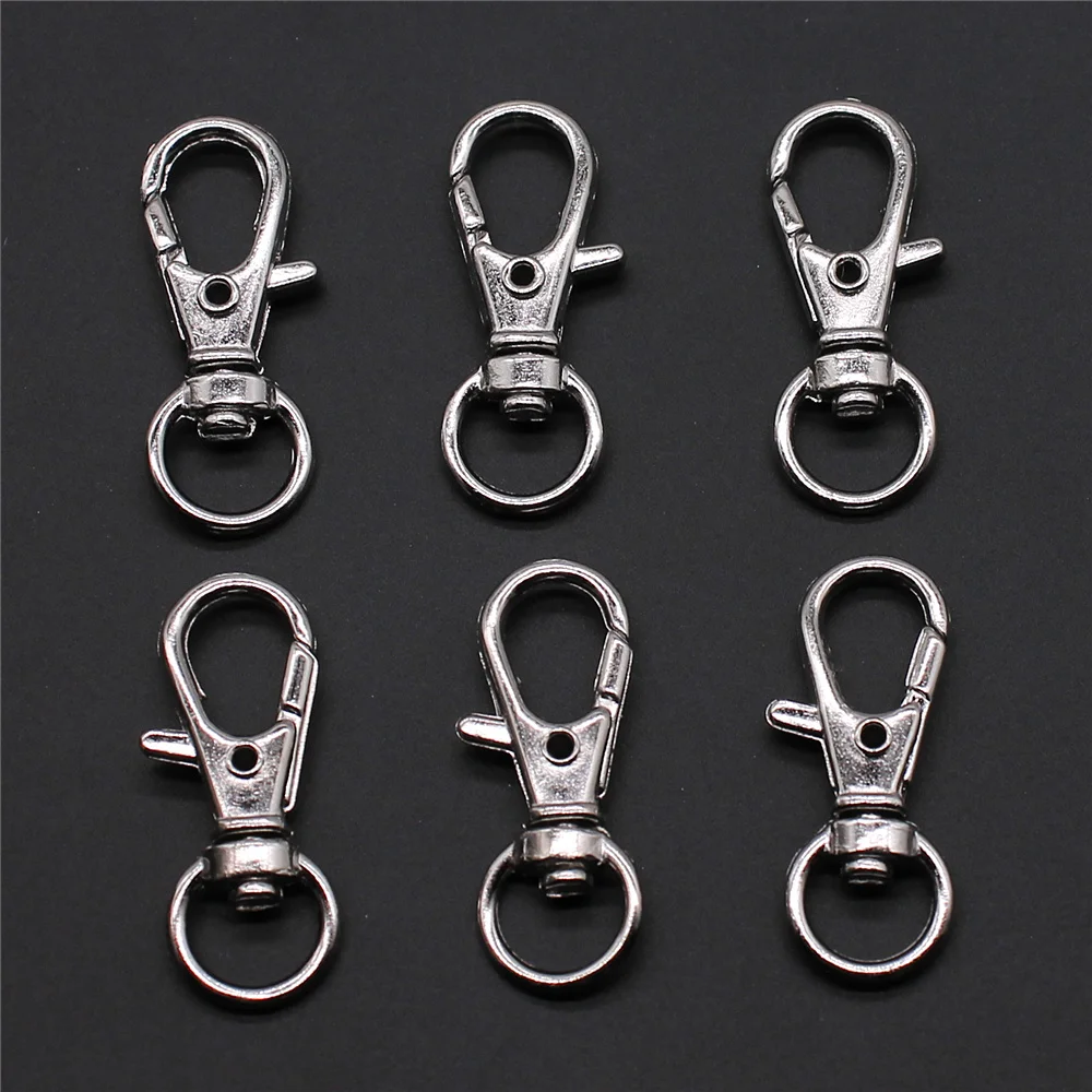 

10pcs 13x32mm Alloy Swivel Lanyard Snap Hook Lobster Claw Clasps Jewelry Making Supplies Bag Keychain DIY Accessories