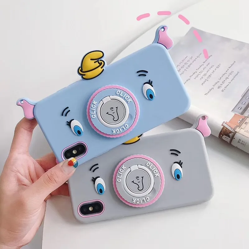 Cartoon Cute Dumbo Silicone Ring Holder Cover Case For Iphone X XR XS MAX Elephant Camera Phone Case for IPhone 6 6S 7 8 Plus
Cartoon Cute Dumbo Silicone Ring Holder Cover Case For Iphone X XR XS MAX Elephant Camera Phone Case for IPhone 6 6S 7 8 Plus