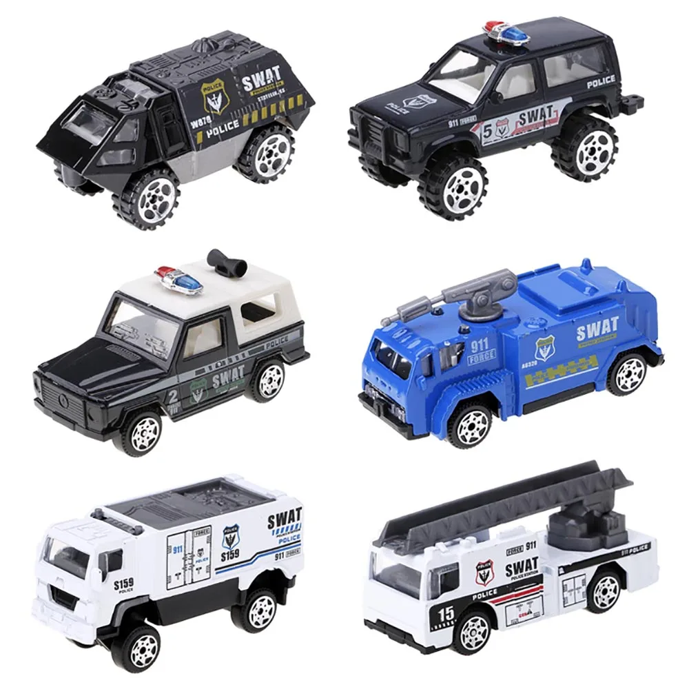 Mini DIY 1:87 Mini Diecast Alloy Truck Car Toy 6 Pcs Kit Miltary Fire Truck Swat Vehicle Machines Toy for Kids Best Gift
Mini DIY 1:87 Mini Diecast Alloy Truck Car Toy 6 Pcs Kit Miltary Fire Truck Swat Vehicle Machines Toy for Kids Best Gift