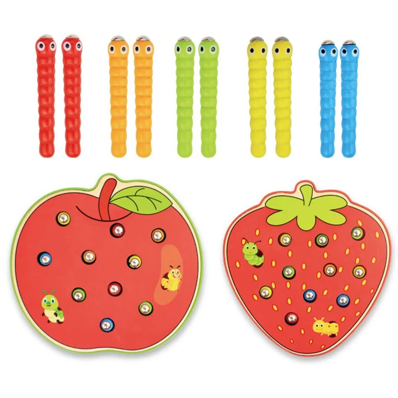 Wooden Baby Blocks Toys Funny Magnetic Stick Early Childhood Education Catch Worm Game Color Cognitive Magnetic Fruit
Wooden Baby Blocks Toys Funny Magnetic Stick Early Childhood Education Catch Worm Game Color Cognitive Magnetic Fruit