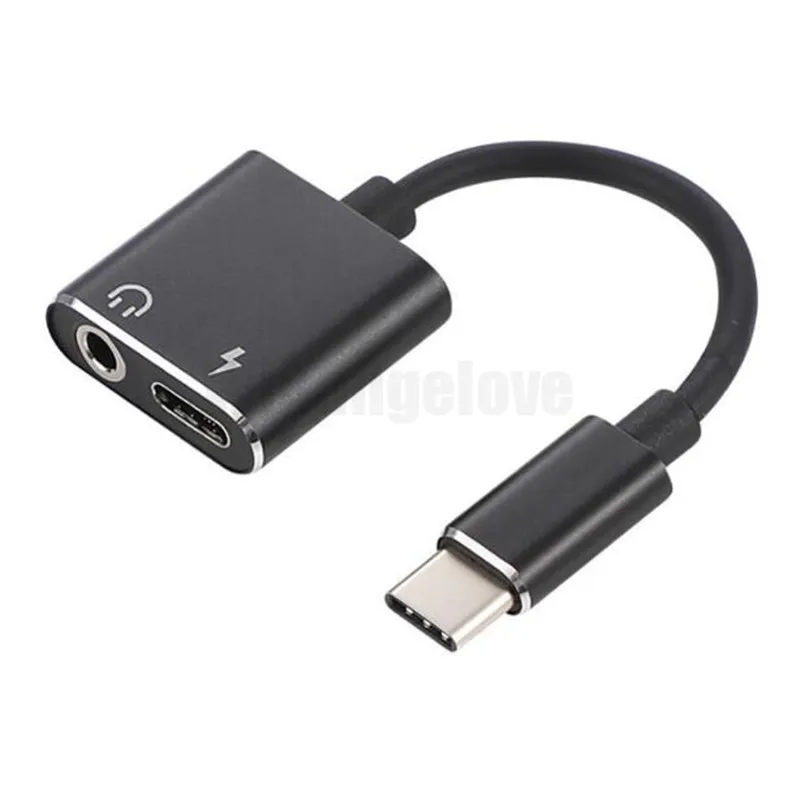 

50pcs Type-C Aux Audio Cable Adapter USB Type C to 3.5mm Headphone Jack 2 in 1 Charger Adapter For Letv Le 2
