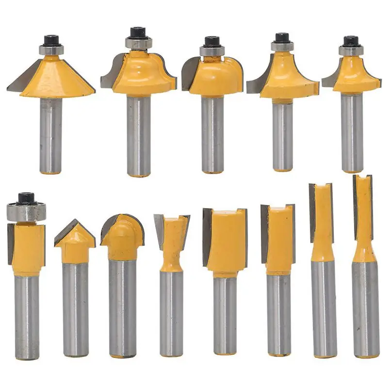 13Pcs 8Mm Shank Wood Router Bit Straight End Mill Trimmer Cleaning Flush Trim Corner Round Cove Box Bits Tools Milling Cutter
13Pcs 8Mm Shank Wood Router Bit Straight End Mill Trimmer Cleaning Flush Trim Corner Round Cove Box Bits Tools Milling Cutter