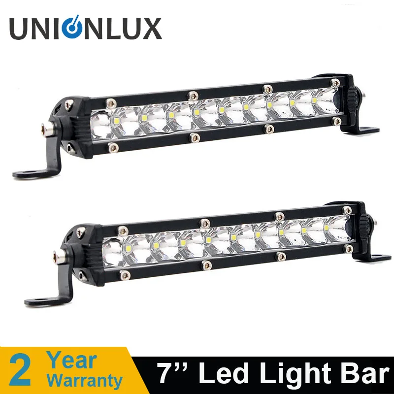 2pcs Single Row 7" 30W LED Work Light Bar Spot Beam Motorcycle Offroad LED Light Bar For Pickup 4WD 4x4 ATV SUV Jeep Truck
2pcs Single Row 7" 30W LED Work Light Bar Spot Beam Motorcycle Offroad LED Light Bar For Pickup 4WD 4x4 ATV SUV Jeep Truck