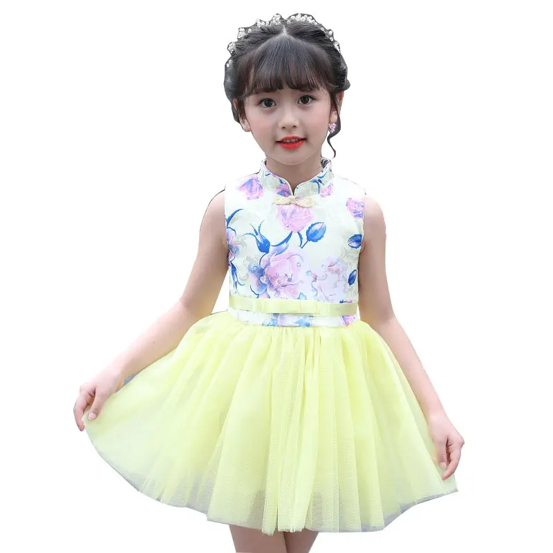 Cheongsam Kids Dress for Girls Chinese Style Flower Pipao Summer Princess Wedding Birthday Party Dresses Elegant Tulle Vestidos
Cheongsam Kids Dress for Girls Chinese Style Flower Pipao Summer Princess Wedding Birthday Party Dresses Elegant Tulle Vestidos
