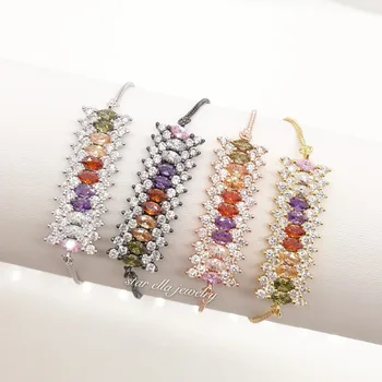 10pcs/lot Hot Rainbow Jewelry Brass Micro Pave Big Marquise CZ Link Chain Adjustable Bracelet Jewelry
10pcs/lot Hot Rainbow Jewelry Brass Micro Pave Big Marquise CZ Link Chain Adjustable Bracelet Jewelry