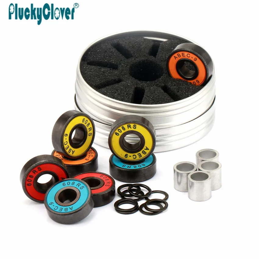 Fast 608 Skateboard Bearing with 4 Spacer&8 Washer Abec9 Multicolor tablas de inline skates Bearing 608 for Double rockerSkating
Fast 608 Skateboard Bearing with 4 Spacer&8 Washer Abec9 Multicolor tablas de inline skates Bearing 608 for Double rockerSkating