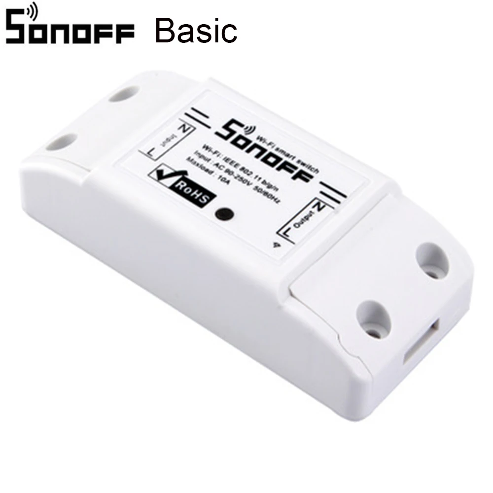 Itead Sonoff Basic Smart Switch DIY Wireless Remote Switch Domotica Wifi Light Switch Smart Home Controller Work with Alexa
Itead Sonoff Basic Smart Switch DIY Wireless Remote Switch Domotica Wifi Light Switch Smart Home Controller Work with Alexa