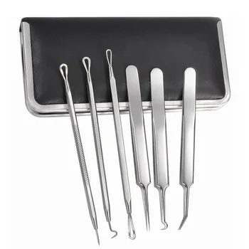 6 Pcs Stainless Steel Safe Pimple Extractor Acne Comedone Whitehead Blackhead Tweezers Removal Tool Kit Set Face Skin Care Tools
6 Pcs Stainless Steel Safe Pimple Extractor Acne Comedone Whitehead Blackhead Tweezers Removal Tool Kit Set Face Skin Care Tools