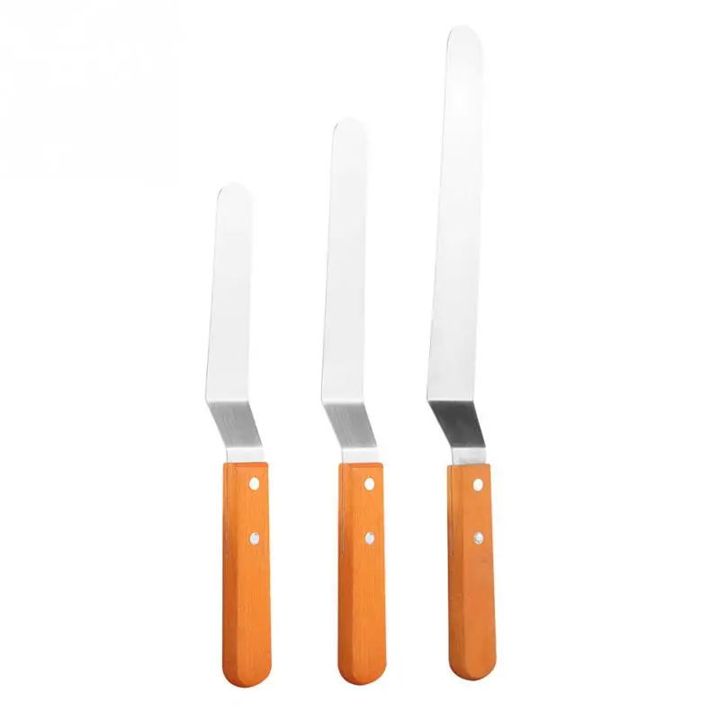 Stainless Steel Spatula Cream Butter Scraper Batter Cake Spatula With Wood Handle Multi-size Baking Tools For Pastry
Stainless Steel Spatula Cream Butter Scraper Batter Cake Spatula With Wood Handle Multi-size Baking Tools For Pastry