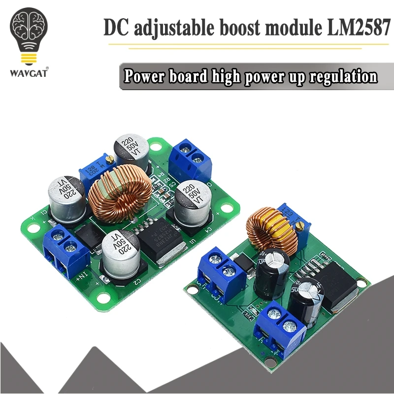 LM2587 DC-DC 3V-30V To 4V-40V Step Up Power Supply Module Adjustable 5A Boost Converter Voltage Regulator Board For Arduino 5V
LM2587 DC-DC 3V-30V To 4V-40V Step Up Power Supply Module Adjustable 5A Boost Converter Voltage Regulator Board For Arduino 5V