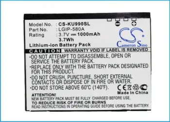 Cameron Sino 1000mAh battery for LG CU915 CU915Vu CU920 CU920 Vu-TV HB620 HB620T KB770 KC780 KC910 KC910 Renoir KE838 KE990
Cameron Sino 1000mAh battery for LG CU915 CU915Vu CU920 CU920 Vu-TV HB620 HB620T KB770 KC780 KC910 KC910 Renoir KE838 KE990