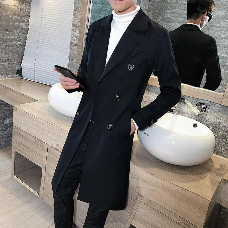 Spring Trench Coat Mens Double-breasted Windbreak Coat Slim Dust coat Male Turn-down Collar New Fashion Overcoat Casual
Spring Trench Coat Mens Double-breasted Windbreak Coat Slim Dust coat Male Turn-down Collar New Fashion Overcoat Casual
