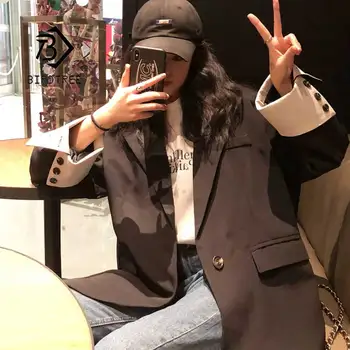 2019 New Women's Vintage Loose Long Blazer Coat Notched Pockets Full Sleeve Single Button Femme Top Jacket Hot Sales C96216Z
2019 New Women's Vintage Loose Long Blazer Coat Notched Pockets Full Sleeve Single Button Femme Top Jacket Hot Sales C96216Z