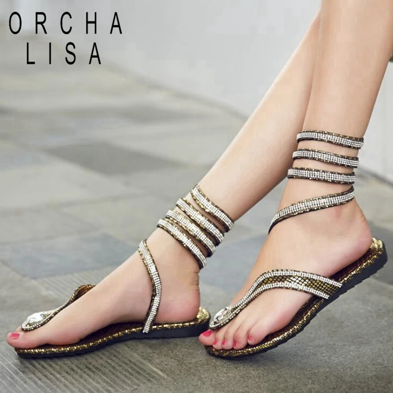 ORCHA LISA Summer Stylish Women Sandals Flat Shoes Women's Shoes Filp Flops Sandals Bling Shoes Sandalias Zapatos Mujer C313
ORCHA LISA Summer Stylish Women Sandals Flat Shoes Women's Shoes Filp Flops Sandals Bling Shoes Sandalias Zapatos Mujer C313