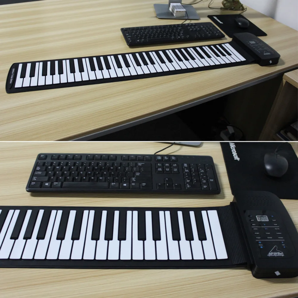 Водонепроницаемая перезаряжаемая цифровая клавиатура для пианино 61 клавиша 128