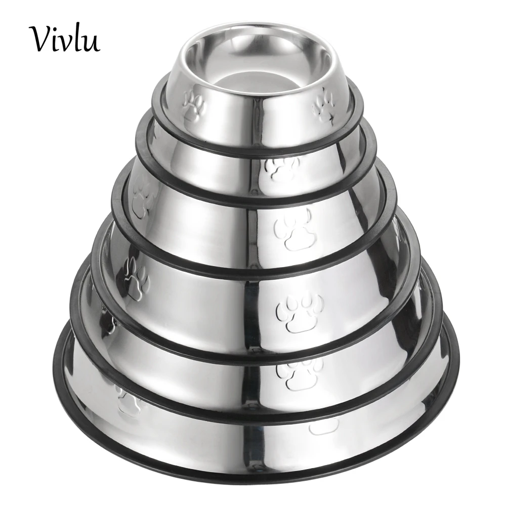 Stainless Steel Pet Feeder Anti Choke Dog Bowl Puppy Eatting Feeder Healthy Diet Dish 6 Sizes for Chien Cat Feeder VD-024
Stainless Steel Pet Feeder Anti Choke Dog Bowl Puppy Eatting Feeder Healthy Diet Dish 6 Sizes for Chien Cat Feeder VD-024