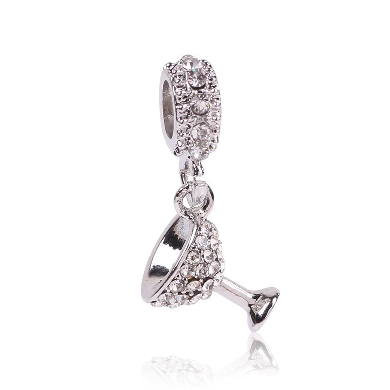 dodocharms New Women Jewelry Silver Bead Charms European Wine Glass Full Crystla Pendant Fit Pandora Bracelets Bangles DIY Gift
dodocharms New Women Jewelry Silver Bead Charms European Wine Glass Full Crystla Pendant Fit Pandora Bracelets Bangles DIY Gift