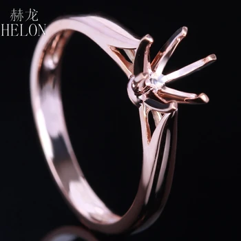 HELON Solid 10K Rose Gold Round Cut 5.5-6.5mm Semi Mount Fine Jewelry Classical Engagement Wedding Bridal Women's Ring wholesale
HELON Solid 10K Rose Gold Round Cut 5.5-6.5mm Semi Mount Fine Jewelry Classical Engagement Wedding Bridal Women's Ring wholesale