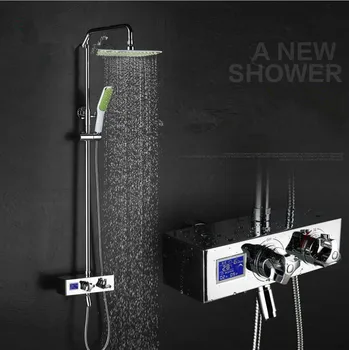 Digital shower set with temperature display panel with shower time display shower faucet bathroom thermostatic shower set
Digital shower set with temperature display panel with shower time display shower faucet bathroom thermostatic shower set
