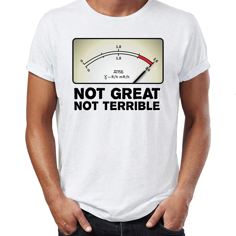Men's T Shirt Chernobyl Not Great Not Terrible Awesome Artwork Drawing Printed Tee
Men's T Shirt Chernobyl Not Great Not Terrible Awesome Artwork Drawing Printed Tee