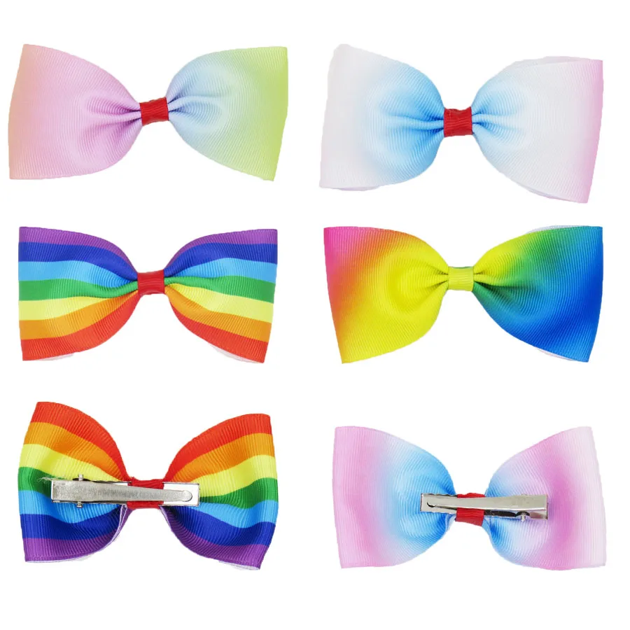 1PCS Novelty Dazzling Rainbow Bow Solid Grosgrain Ribbon Girl 11CM Bow Hair Tie Clip Hair Bands Bow Hair Accessories Best Gift
1PCS Novelty Dazzling Rainbow Bow Solid Grosgrain Ribbon Girl 11CM Bow Hair Tie Clip Hair Bands Bow Hair Accessories Best Gift