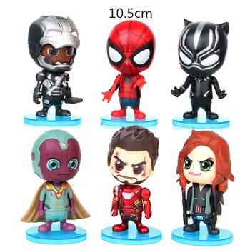 Avengers Endgame Action Figure Scarlet Witch Vision Black Panther Model 10cm Ironman Spiderman War Machine Bobble Head PVC Doll
Avengers Endgame Action Figure Scarlet Witch Vision Black Panther Model 10cm Ironman Spiderman War Machine Bobble Head PVC Doll