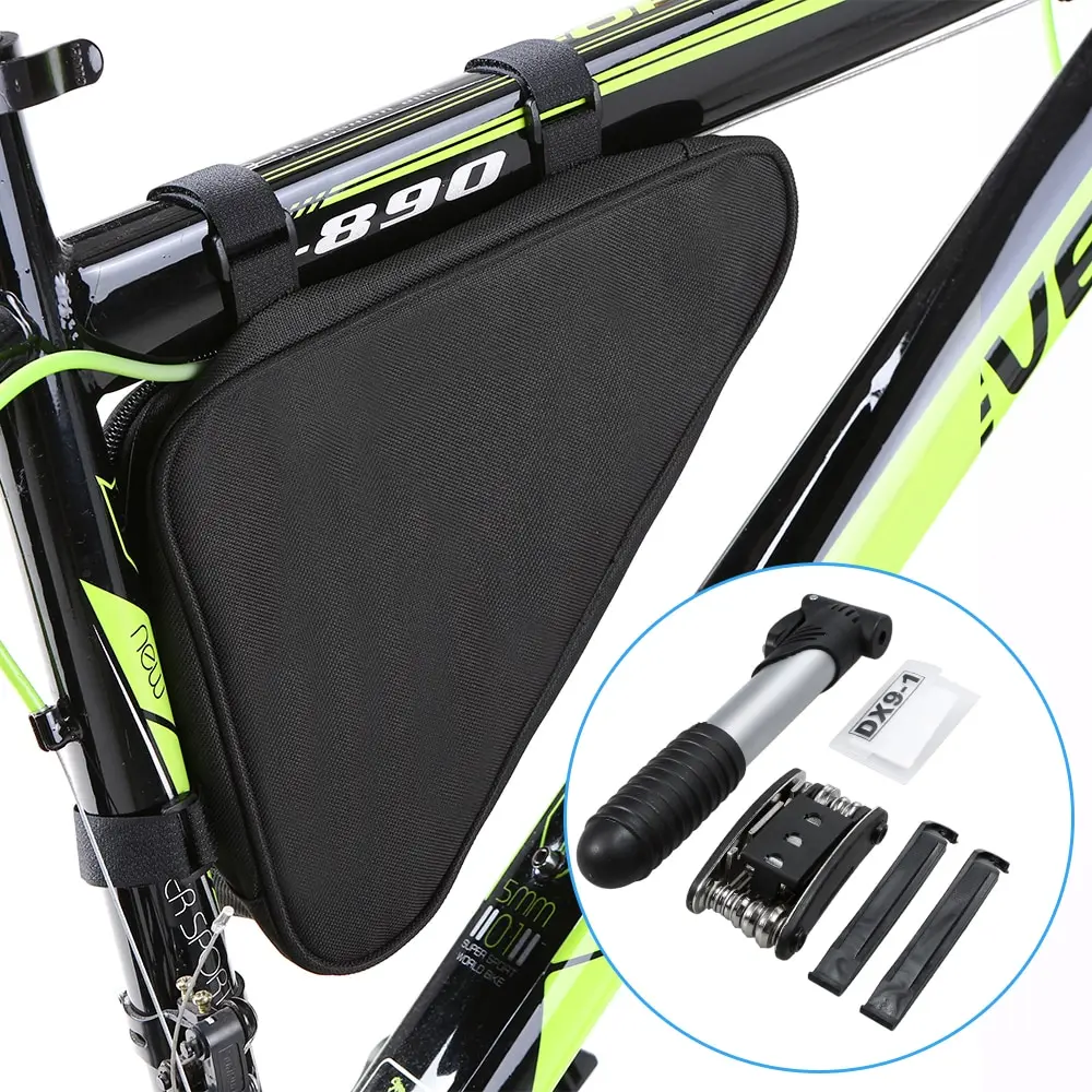 Bicycle Repair Tools Bike Bag Mini Pump 16-in-1 Multi Tool Screwdriver Tool Wrench Cycling Repair Tool Set with Bike Bag
Bicycle Repair Tools Bike Bag Mini Pump 16-in-1 Multi Tool Screwdriver Tool Wrench Cycling Repair Tool Set with Bike Bag