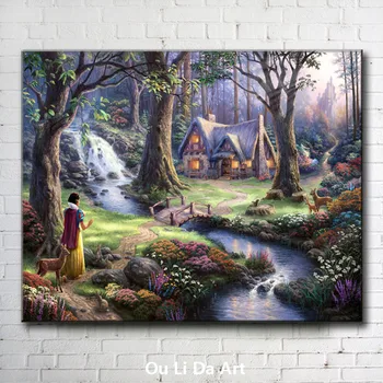 classical Thomas cartoon princess forest deer landscape canvas printings oil painting printed on canvas art decoration picture 
classical Thomas cartoon princess forest deer landscape canvas printings oil painting printed on canvas art decoration picture