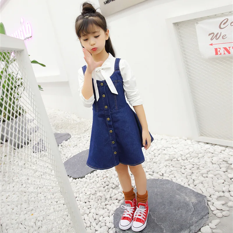 2019 Fashion girl's clothing set for spring children set baby girl denim suit cotton long sleeve shirt+denim bib dress 5-12years
2019 Fashion girl's clothing set for spring children set baby girl denim suit cotton long sleeve shirt+denim bib dress 5-12years