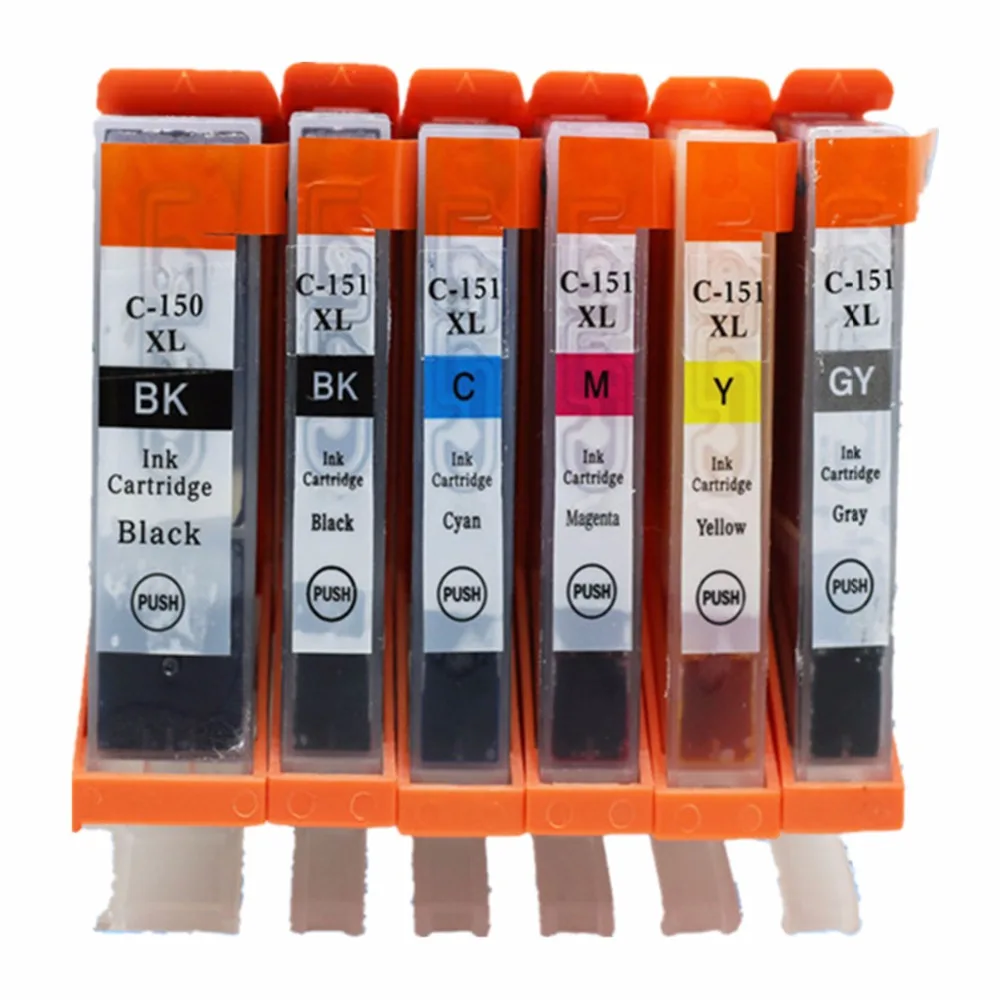 Replacement PGI-150 CLI-151 PGI-150XL PGI 150 150XL PGI150 PGI150XL Ink Cartridges For Canon Pixma MG6310 MG7110
Replacement PGI-150 CLI-151 PGI-150XL PGI 150 150XL PGI150 PGI150XL Ink Cartridges For Canon Pixma MG6310 MG7110