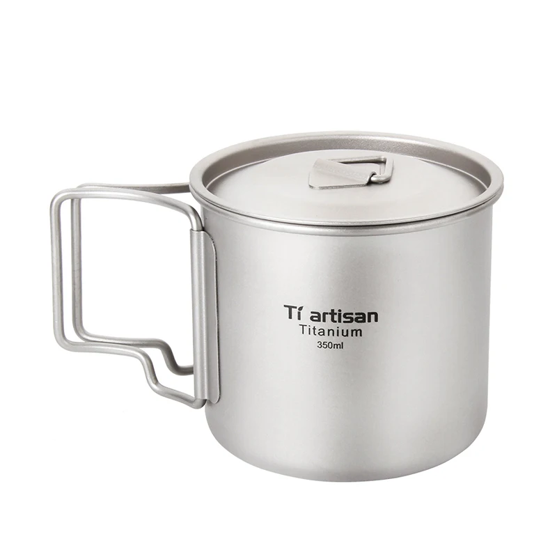 Tiartisan Titanium 350ml Water Cups Ultralight 85g Coffee Mug Portable Folded Handle Picnic Drinkware Tool with Lid Ta8303
Tiartisan Titanium 350ml Water Cups Ultralight 85g Coffee Mug Portable Folded Handle Picnic Drinkware Tool with Lid Ta8303