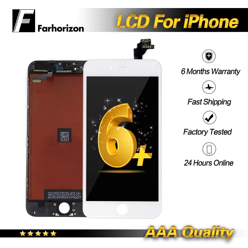 50 шт./лот для iPhone 6 Plus LCD Замена оптовая цена класс AAA ЖК-дисплей кодирующий