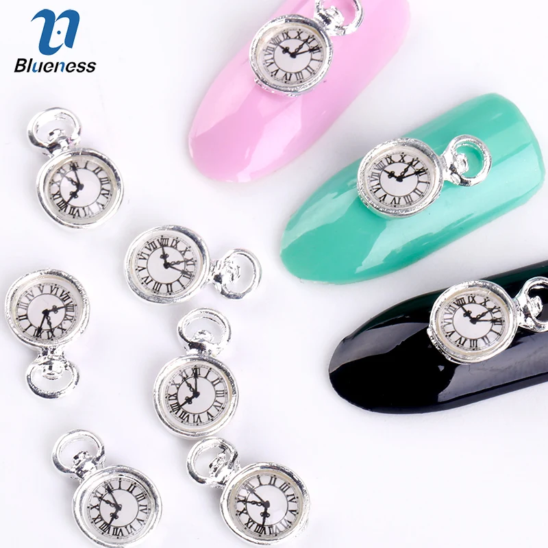 10Pcs/Lot 3D Nail Art Decoration Sliver Round Clock Design Nails Accessories DIY Manicure Supplies Time Nail Art decoration
10Pcs/Lot 3D Nail Art Decoration Sliver Round Clock Design Nails Accessories DIY Manicure Supplies Time Nail Art decoration