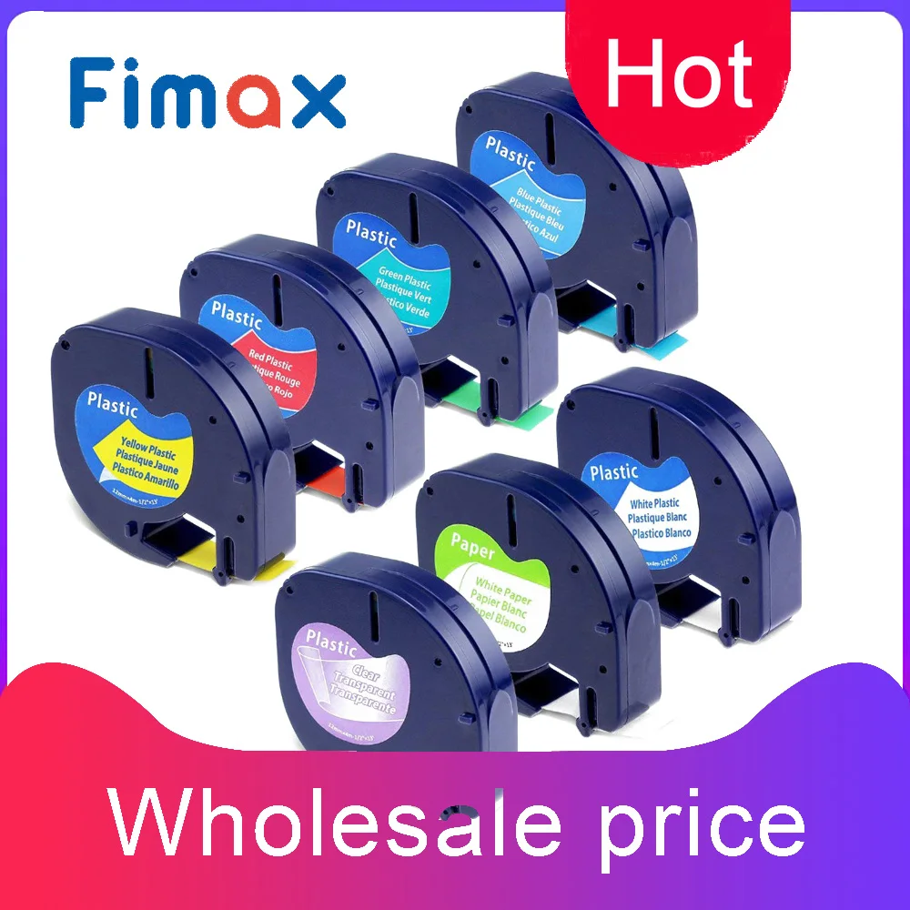 Fimax 7Pcs 91200 Letratag Tape Compatible for DYMO Label Printers Black on White 91330 91220 91201 91202 91203 12267 18771 18769
Fimax 7Pcs 91200 Letratag Tape Compatible for DYMO Label Printers Black on White 91330 91220 91201 91202 91203 12267 18771 18769