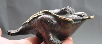 6" china bronze gilt wealth money coin animal golden toad bufo frog lucky statue
6" china bronze gilt wealth money coin animal golden toad bufo frog lucky statue