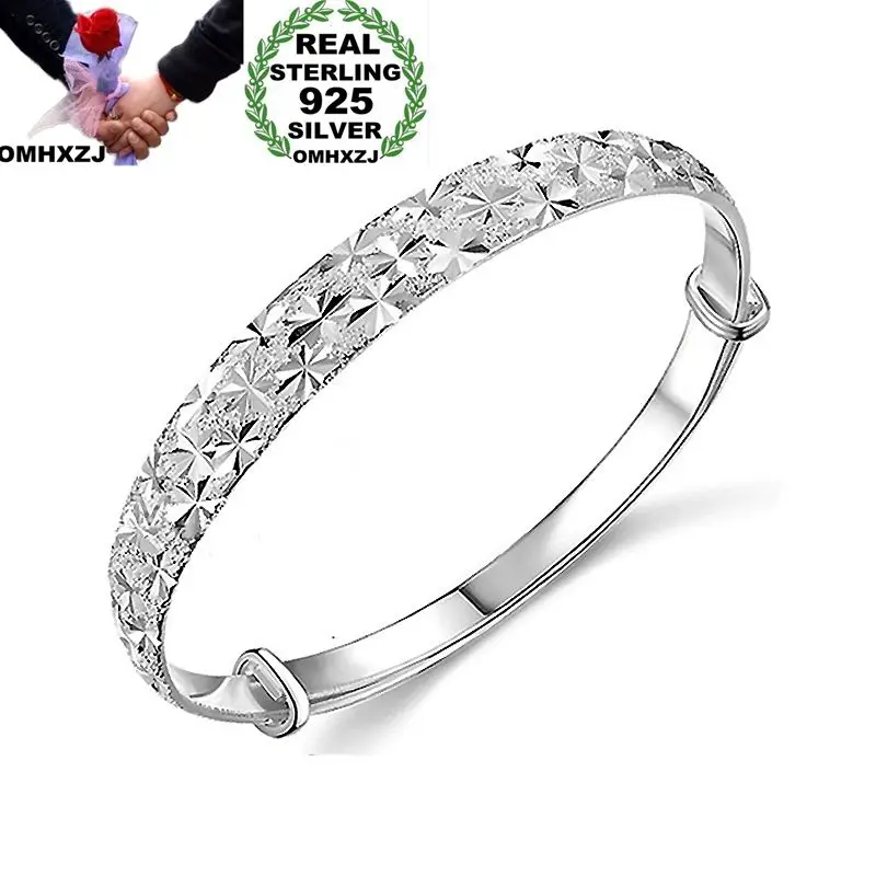 OMHXZJ Wholesale Personality Fashion OL Woman Gift Silver Full Star Resizable 925 Sterling Silver Cuff Bangle Bracelet BR144
OMHXZJ Wholesale Personality Fashion OL Woman Gift Silver Full Star Resizable 925 Sterling Silver Cuff Bangle Bracelet BR144