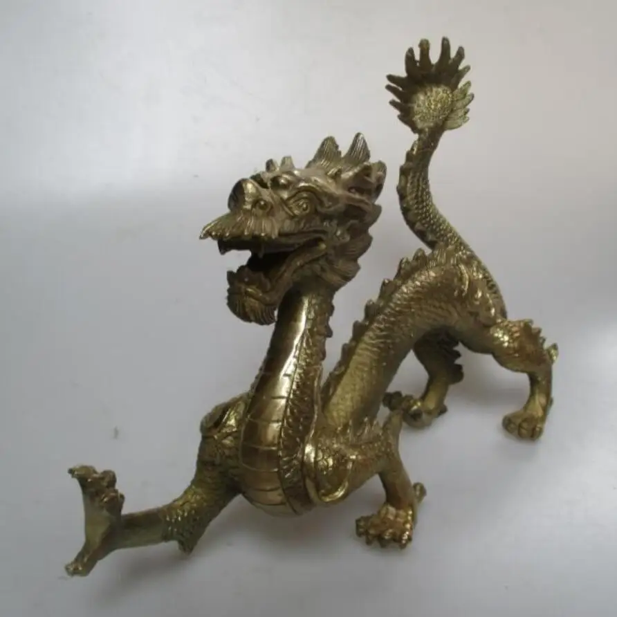 Wedding Decorations/christmas gift Long 11" Chinese brass Carved Dragon Statue/Animal Sculpture christmas decorations for home
Wedding Decorations/christmas gift Long 11" Chinese brass Carved Dragon Statue/Animal Sculpture christmas decorations for home